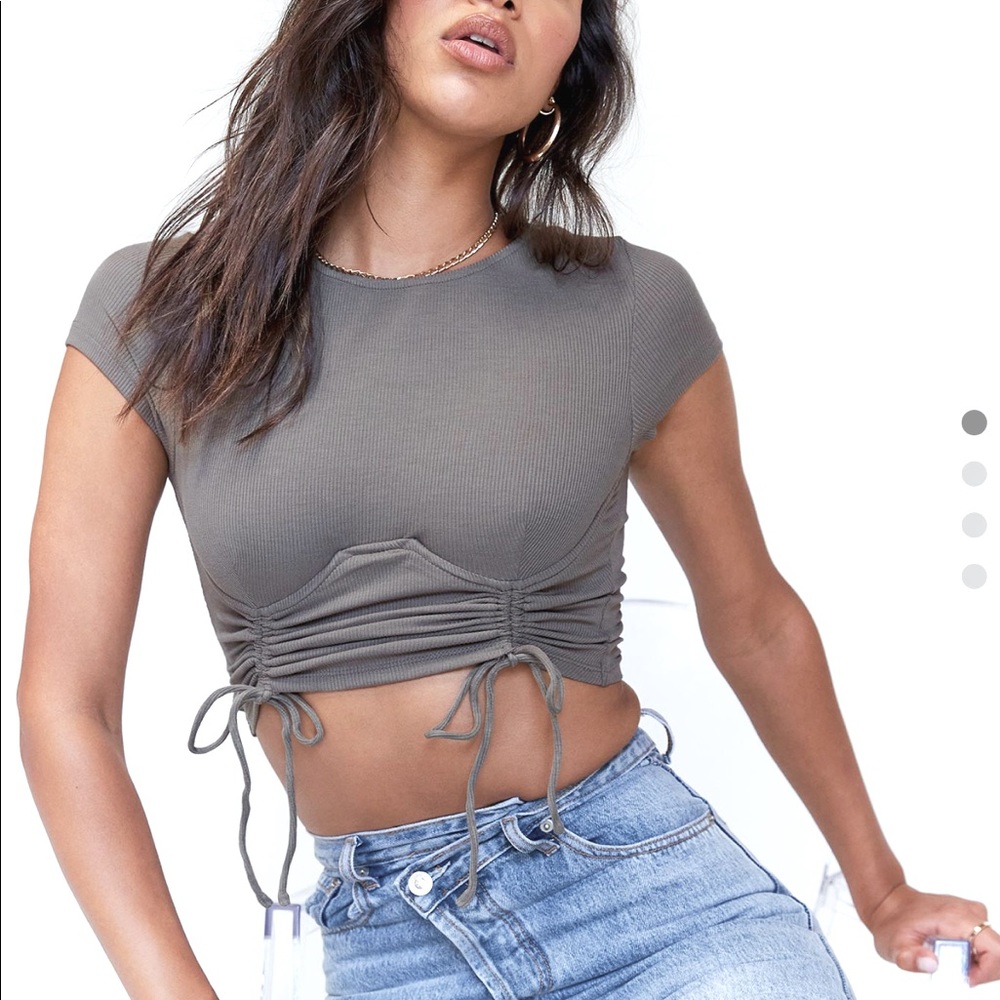 princess polly stormi top khaki